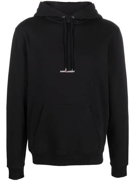 black hoodie ysl|farfetch saints laurent hoodie.